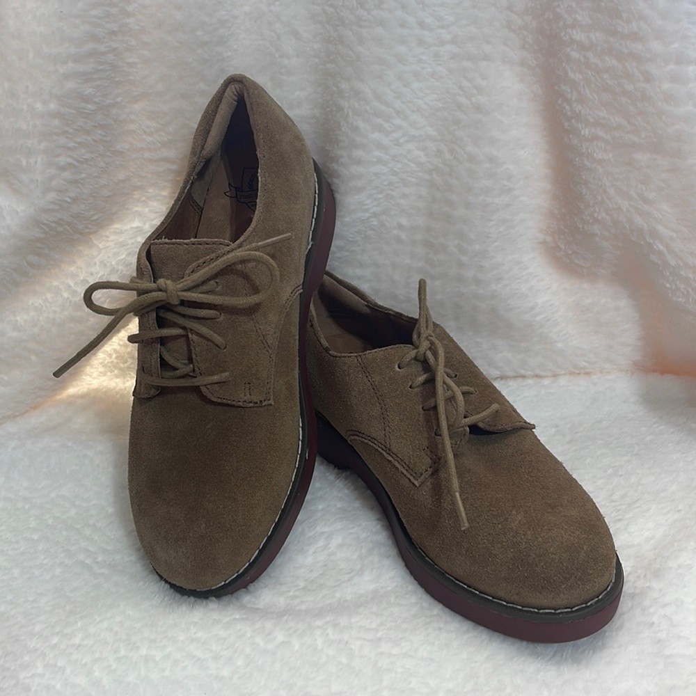First Semester kids’ suede/leather lace up shoes - NWOT